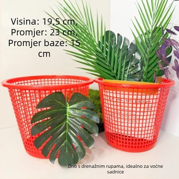Plastični kanta za smeće s otvorenim vrhom, cilindričnog oblika, kapaciteta do 4 L, za dom ili studentski dom