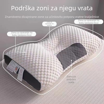 Jadro jastuka za zaštitu vratne kralješnice, pomoć za san, za odrasle, oblik kosti, sintetičko punilo