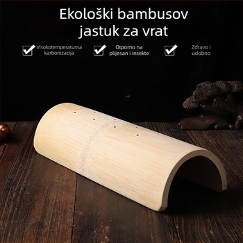 Zemonan bambusni U-jastuk za podršku vrata i olakšanje – ručno izrađeno, premium kvaliteta
