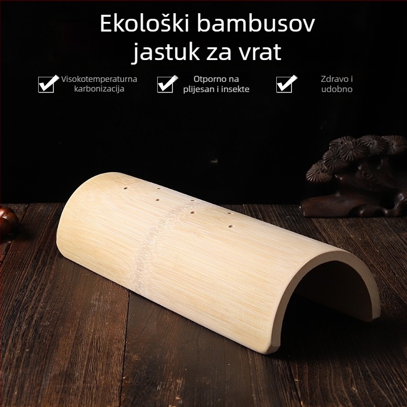 Zemonan bambusni U-jastuk za podršku vrata i olakšanje – ručno izrađeno, premium kvaliteta