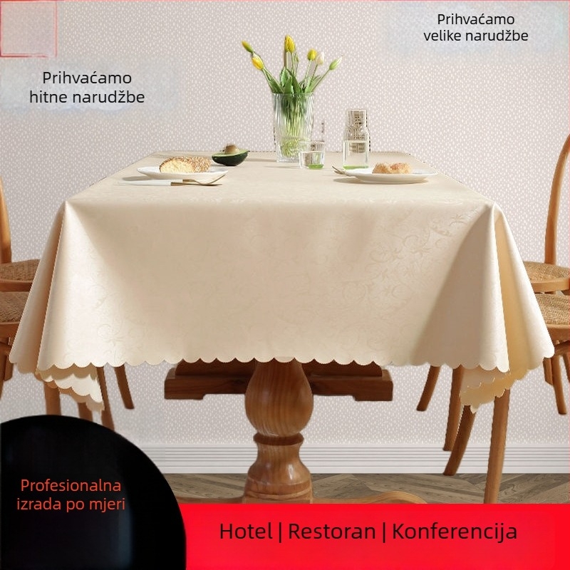 Pravokutni PVC stolnjak i podmetač, vodootporan, otporan na ulje, protiv opeklina, europski stil, s cvjetnim uzorkom, za hotel i kućnu upotrebu