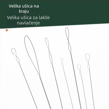 Igle za perle s velikim okom i zavrnutim vrhom — ručni DIY alati za izradu nakita