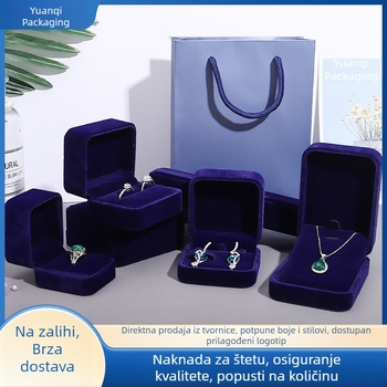Premium kutija za nakit od baršuna – za naušnice, ogrlice i prstene