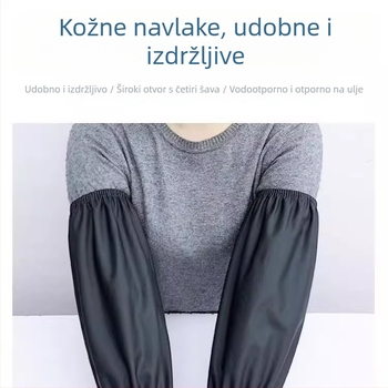 Vodootporni i otporni na ulja PU kožni zaštitni rukavi s produženom dužinom, unisex, kuhinja i rad, izdržljivi