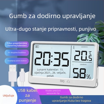 Minimalistički tiho budilnik za učenike i djecu s LED noćnim svjetlom – digitalni budilnik za spavaću sobu