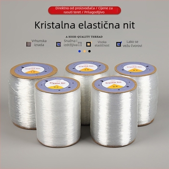1000 m prozirno elastična nit za perle – elastična užad za DIY narukvice