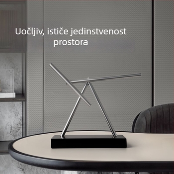 Kaotični pendulum: stolna dekoracija inspirirana vječnim pokretom, moderni minimalistički stil, luksuzan dar za ured