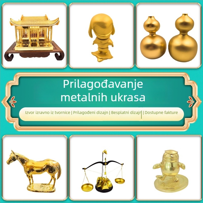 Prilagođeni metalni modeli ukrasa od legure, arhitektonski ukrasi za stol i uredski dekor