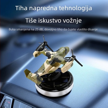Automobilski aromatizator na solarnu energiju, model V-22 Osprey, rotira se na svjetlu, uklanja mirise, dugotrajan miris, auto ukras