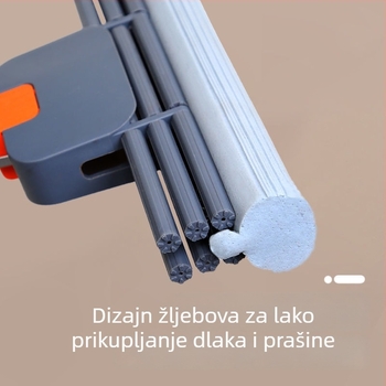 Mop od spužve bez dodirivanja za kućnu upotrebu, s valjkom za iscijeđivanje, velika apsorpcija