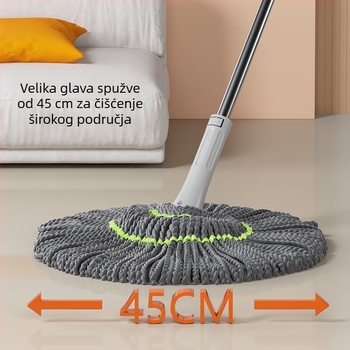 Kućni mop s automatskim cijeđenjem, dugačka drška 138 cm, mehanizam zaključavanja