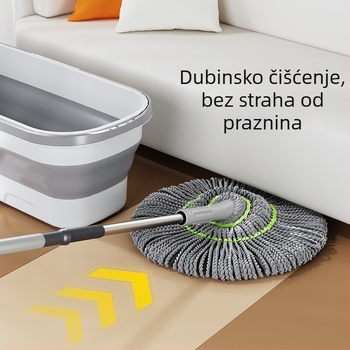 Kućni mop s automatskim cijeđenjem, dugačka drška 138 cm, mehanizam zaključavanja