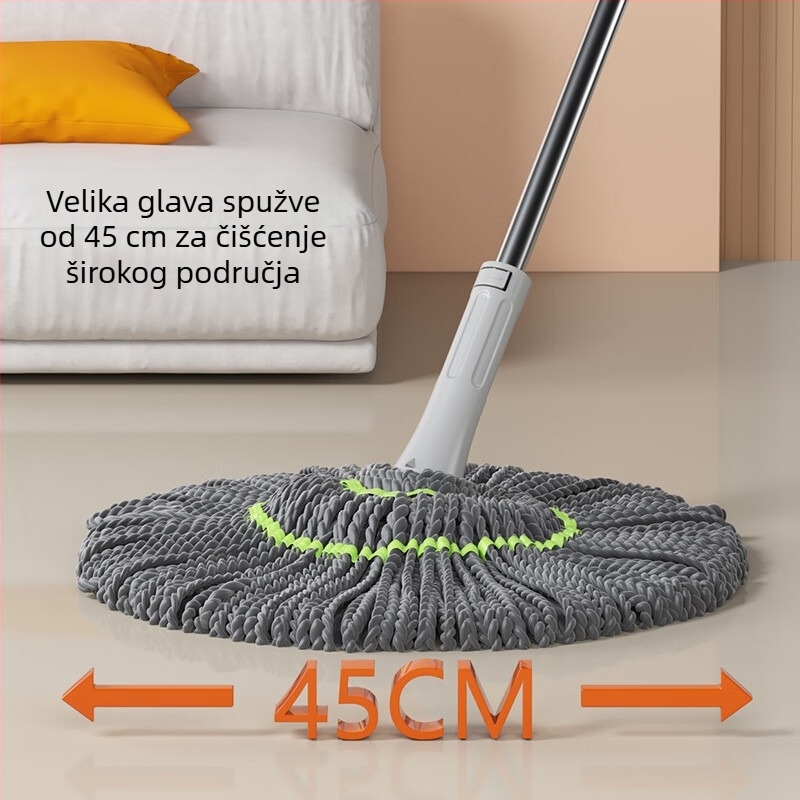 Kućni mop s automatskim cijeđenjem, dugačka drška 138 cm, mehanizam zaključavanja