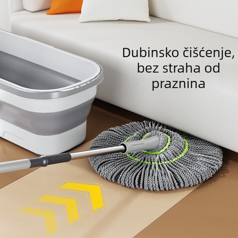 Kućni mop s automatskim cijeđenjem, dugačka drška 138 cm, mehanizam zaključavanja