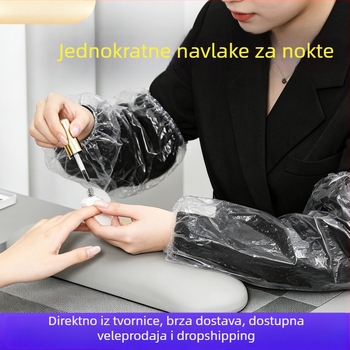 Jednokratni zaštitni rukavi za manikuru, deblji, vodootporni i otporni na mrlje, prozirni plastični rukavi za kućnu upotrebu