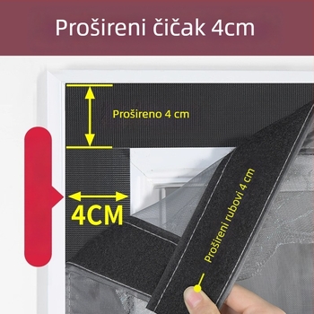 Magnetna mreža za vrata sa kompletnim magnetskim trakom, za kućnu upotrebu, bez bušenja, ljeto