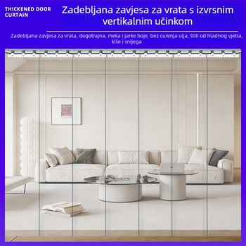 Prozirna PVC zavjesa za vrata, otporna na vjetar i toplinska izolacija, pogodna za sve sezone, prašinu sprječava, djeljiva zavjesa za dom i trgovinu
