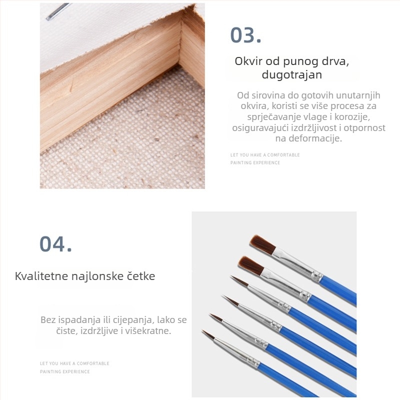 Digitalna uljana slika za bojanje – ručno oslikana dekorativna slika s motivom cvijeća i ptica, 40 × 50 cm, bez okvira, moderni minimalistički stil