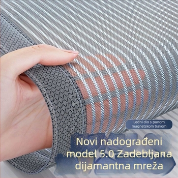Nova visokokvalitetna zavjesa za ulazna vrata od dijamantne mreže za kućnu upotrebu, s Velcro trakom, ljetna zaštita od komaraca, magnetska zavjesa bez bušenja