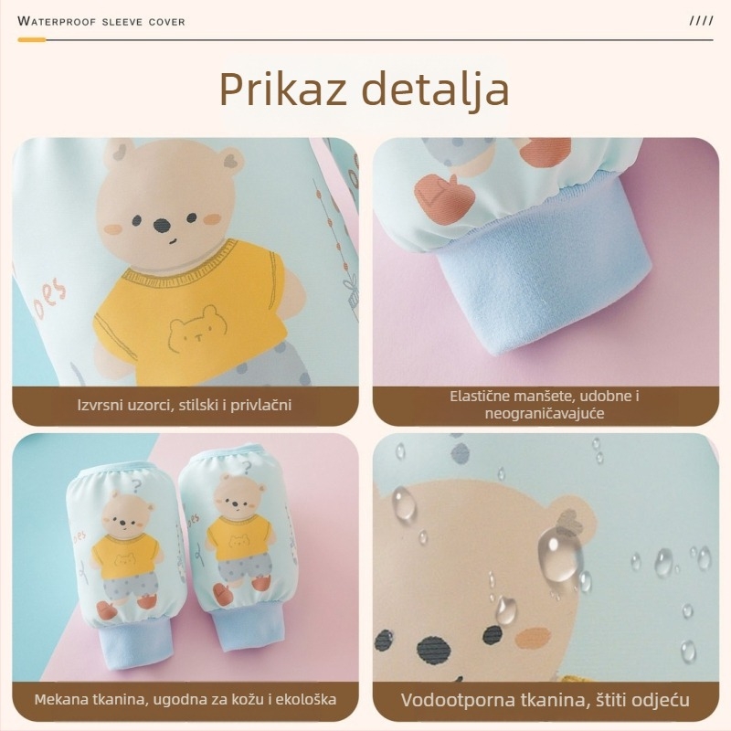 Dječje vodootporne zaštitne rukave za jelo i crtanje – slatke