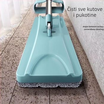 1,5 m veliki nehrđajući čelični ravni mop – bez ručnog pranja, kućni mop
