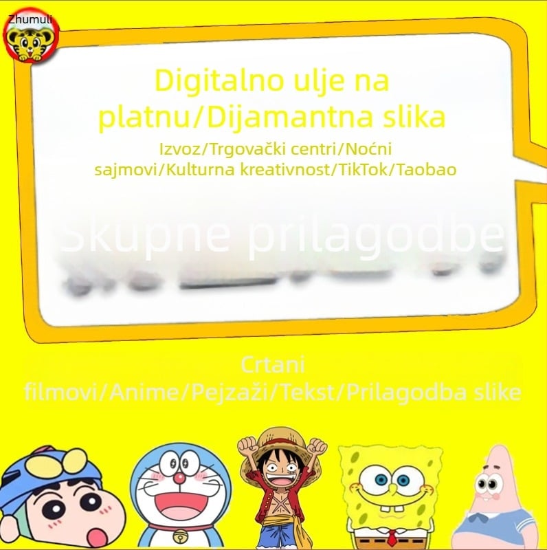 DIY set za dijamantnu sliku s uputama za miješanje boja i pomoći pri crtanju, okvir od masivnog drveta