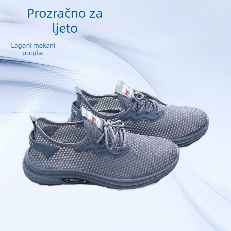 Ljetne mrežaste prozračne muške tenisice, lagana mekana potplata, svakodnevne trkačke cipele