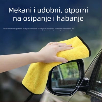 Krpa za pranje automobila od koralnog velura, ekstra debela, bez dlačica i mrlja, upijajući ručnik za stakla
