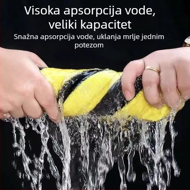 Krpa za pranje automobila od koralnog velura, ekstra debela, bez dlačica i mrlja, upijajući ručnik za stakla
