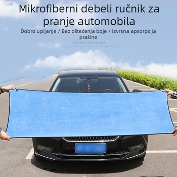 Koralni flis maramica za pranje automobila, ekstra velika, debela, upijajuća, bez dlačica, bez tragova