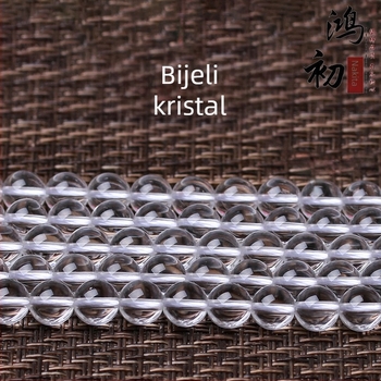 Prirodne bijele kristalne kuglice, polirane, za DIY nakit, srednje veličine, poluproizvodi