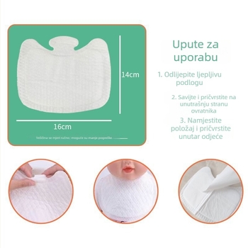 Jednokratna bebi maramica za brisanje sline, individualno pakirana, kompaktna kvadratna krpica