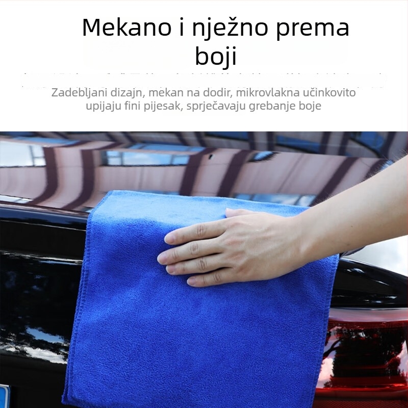 Debela, upijajuća krpa za pranje automobila, bez dlačica, velika veličina za unutrašnje čišćenje vozila