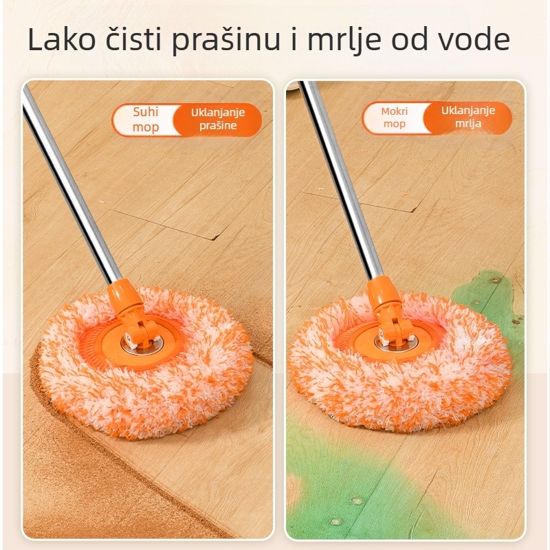 Teleskopiski mop s dizajnom suncokreta za čišćenje zidova i plafona – glava od pamuka, nehrđajući čelik štap