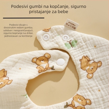 Dječja salivnica od 100% pamuka, prozračna, za novorođenčad, proljeće-ljeto, upijajuća