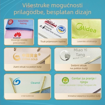 Set ručnika za kupanje od 100% pamuka u kutiji za poklone, tri komada, prilagodljiv