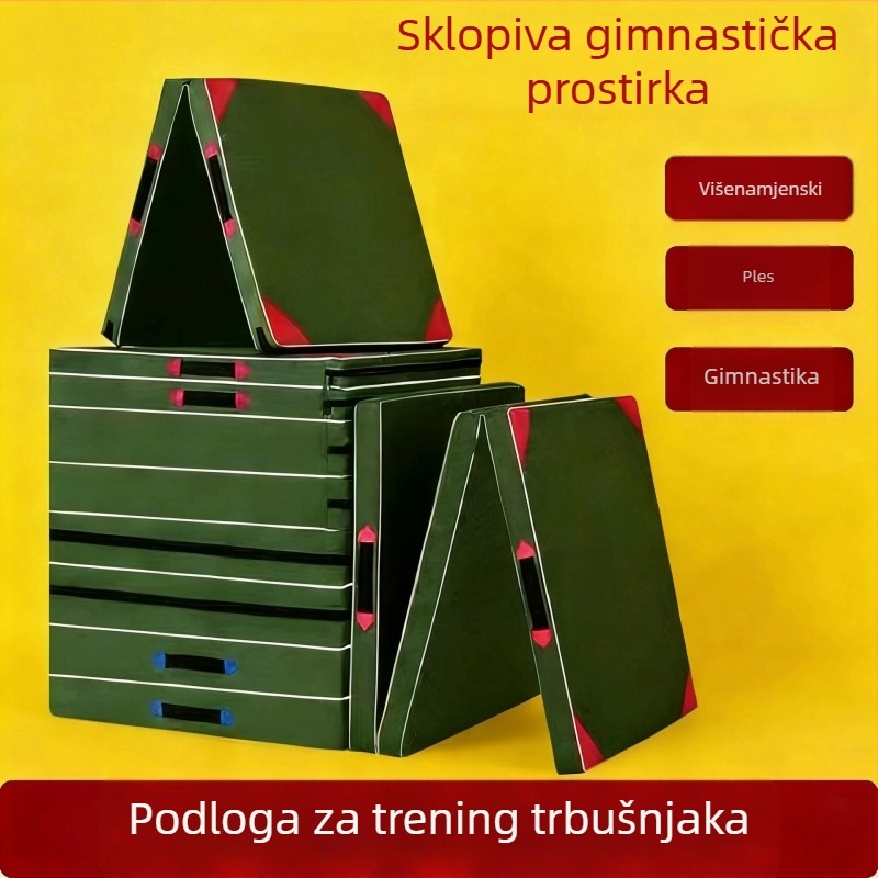 Debela sklopiva gimnastička podloga za vježbanje i trening, školske sportske aktivnosti, trbušnjaci i borilačke vještine – pjenasta podloga