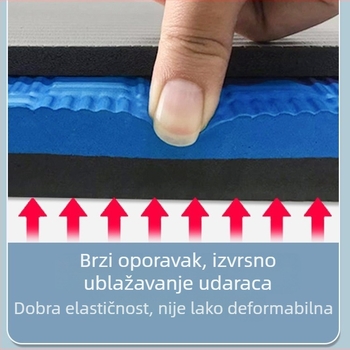 Debeli kućni madrac za vežbanje s kotačićem za trbušnjake, jastukom za koljena, joga prostirka i podloga za vježbanje na podu