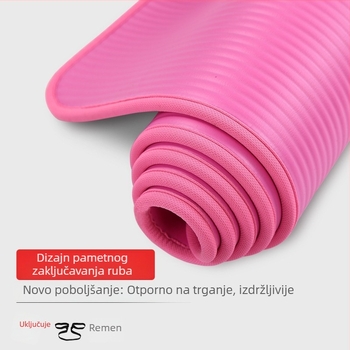 Joga prostirka s čvrstim rubovima za početnike, deblja, šira i duža, protuklizna.
