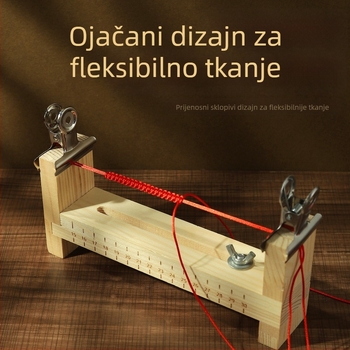 Drveni okvir za DIY nakit - alat za pletenje narukvica i šnura
