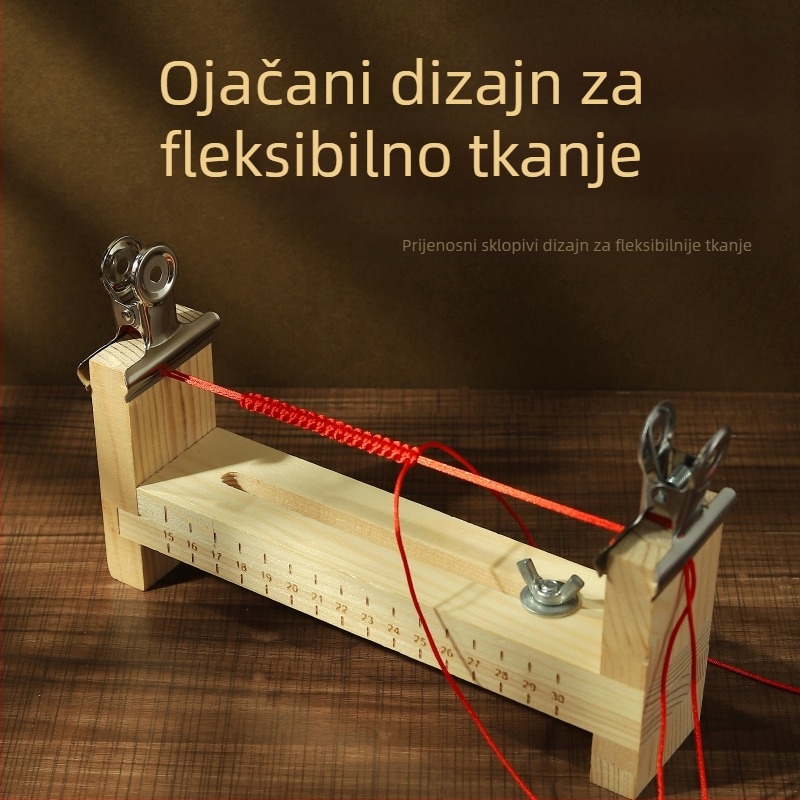 Drveni okvir za DIY nakit - alat za pletenje narukvica i šnura