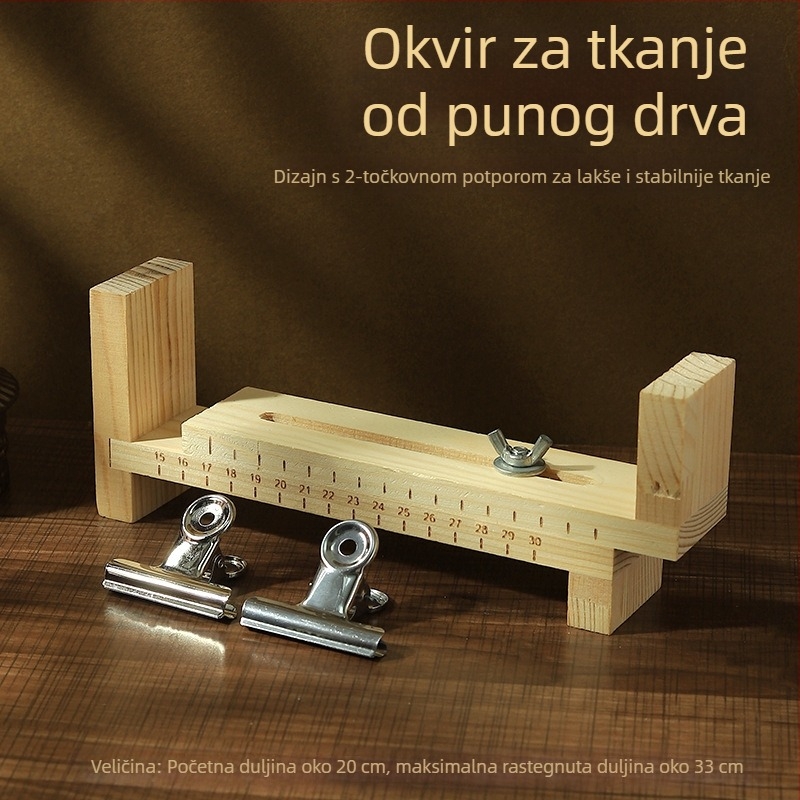 Drveni okvir za DIY nakit - alat za pletenje narukvica i šnura