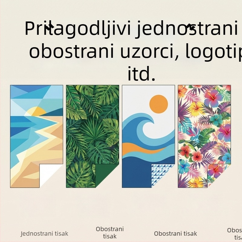 Prugasti ručnik za plažu od mikrovlakana, brzo suši i dobro upija vlagu