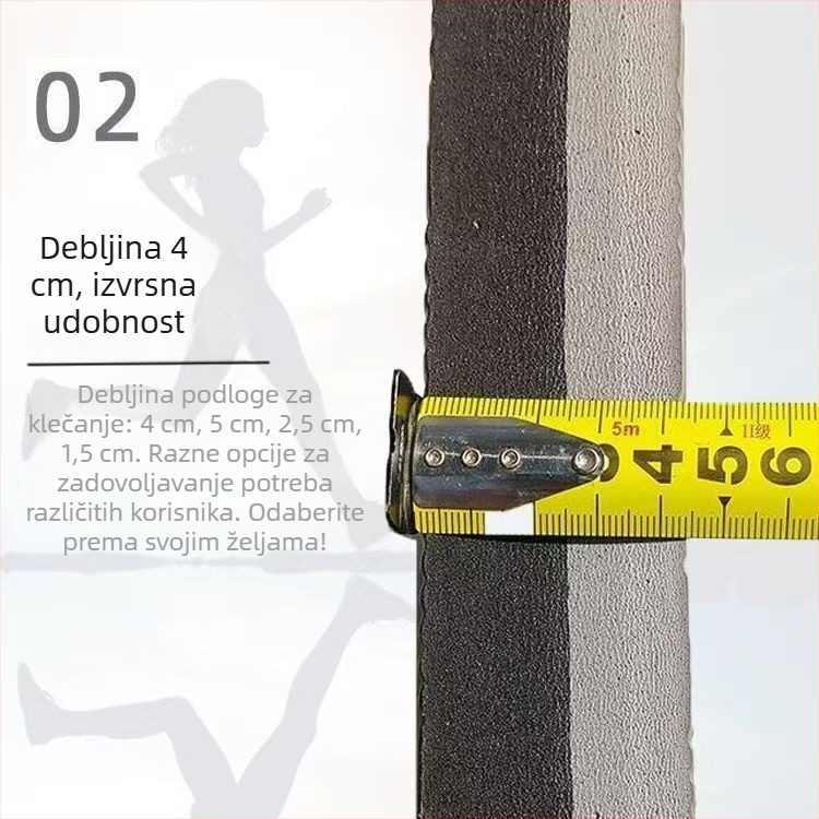 Podloga za koljena za vježbe s ab rollerom, debeli EVA jastučić za koljena, kućna uporaba, plosnata podrška za ravnotežu