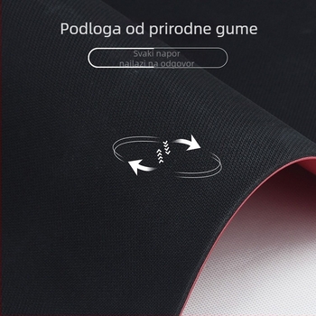 Joga prostirka od PU prirodnog kaučuka sa linijama za poravnanje tijela, dvostrano neklizajuća, deblja i šira, za početnike