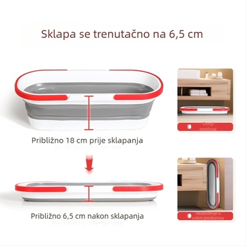 Good Wife sklopiva kanta za mop, kućni spremnik vode za brisanje poda, pravokutna kanta