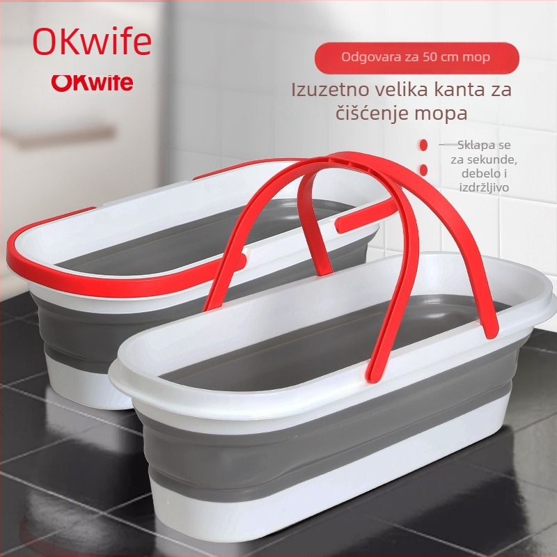 Good Wife sklopiva kanta za mop, kućni spremnik vode za brisanje poda, pravokutna kanta