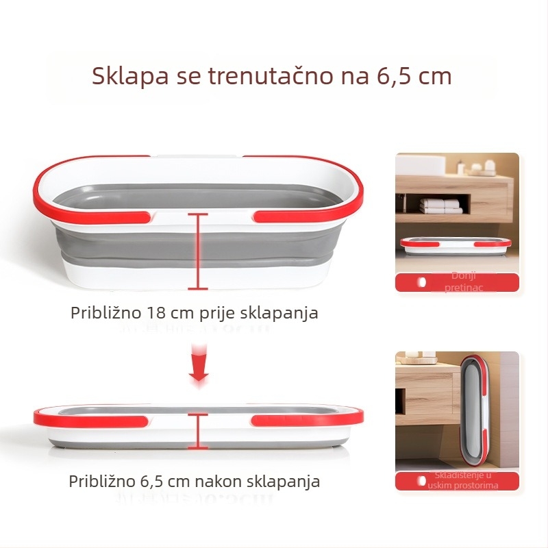 Good Wife sklopiva kanta za mop, kućni spremnik vode za brisanje poda, pravokutna kanta