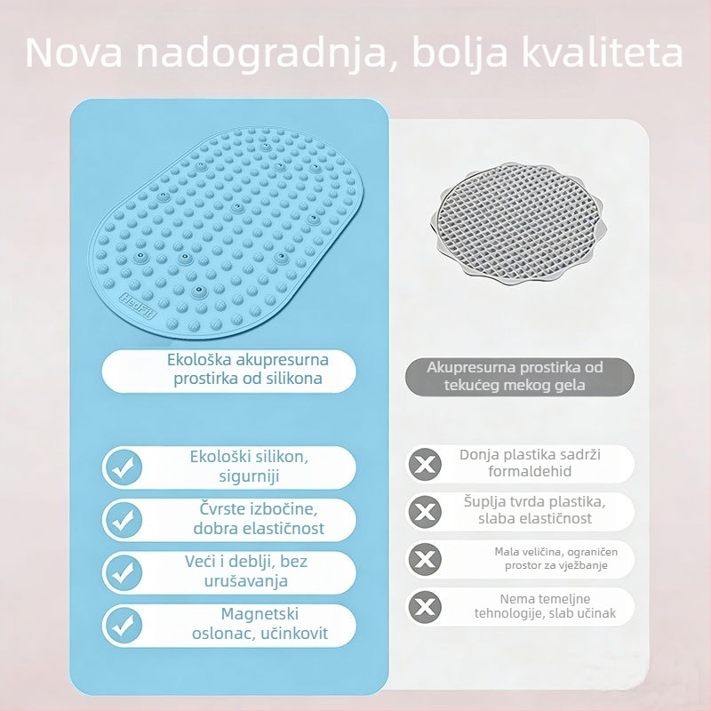 Meko silikonno akupresijsko mat za masažu stopala i trčanje na mjestu, masaža meridijana stopala, ploča za akupresiju, mat za mršavljenje