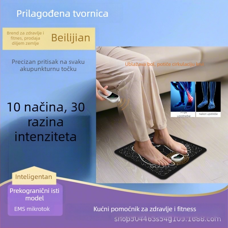Beili Key EMS masažni jastučić za stopala s pulsnom terapijom i AI inteligentnim masiranjem